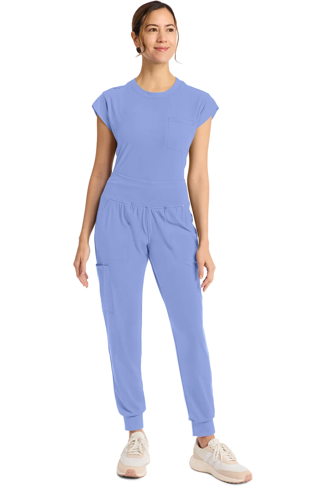 Achieve CK033 Women's 5-Pocket Jogger Pants Ciel