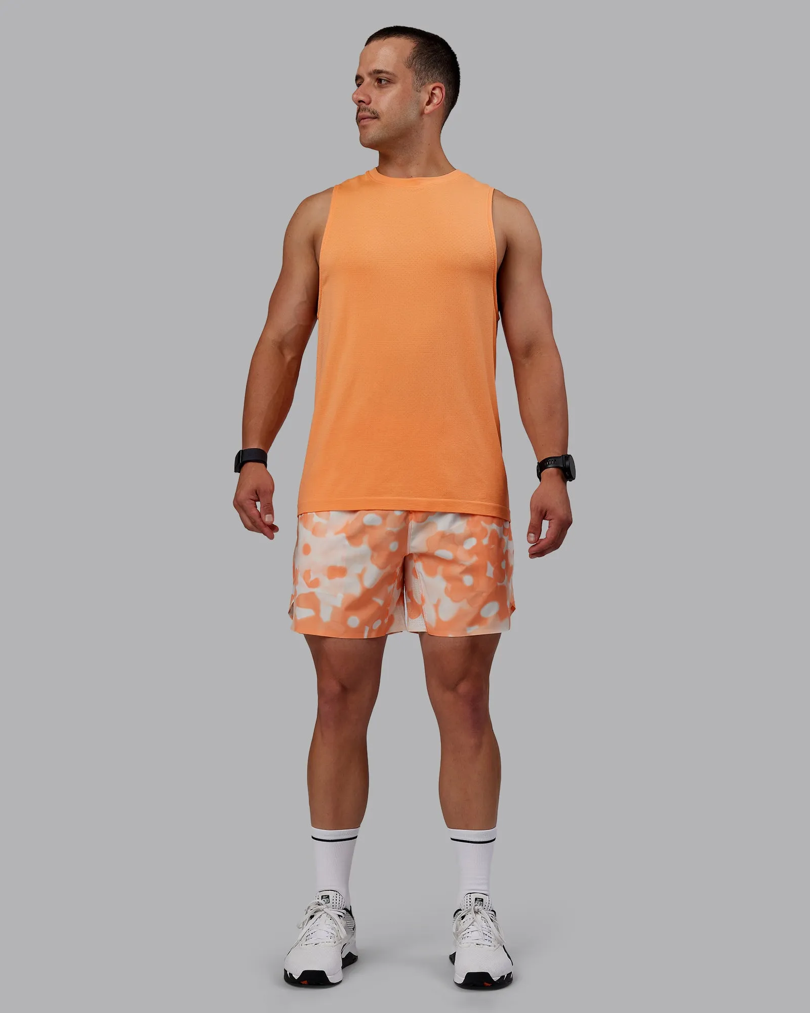 AeroFLX  Seamless Muscle Tank - Cantaloupe/Cantaloupe Marl