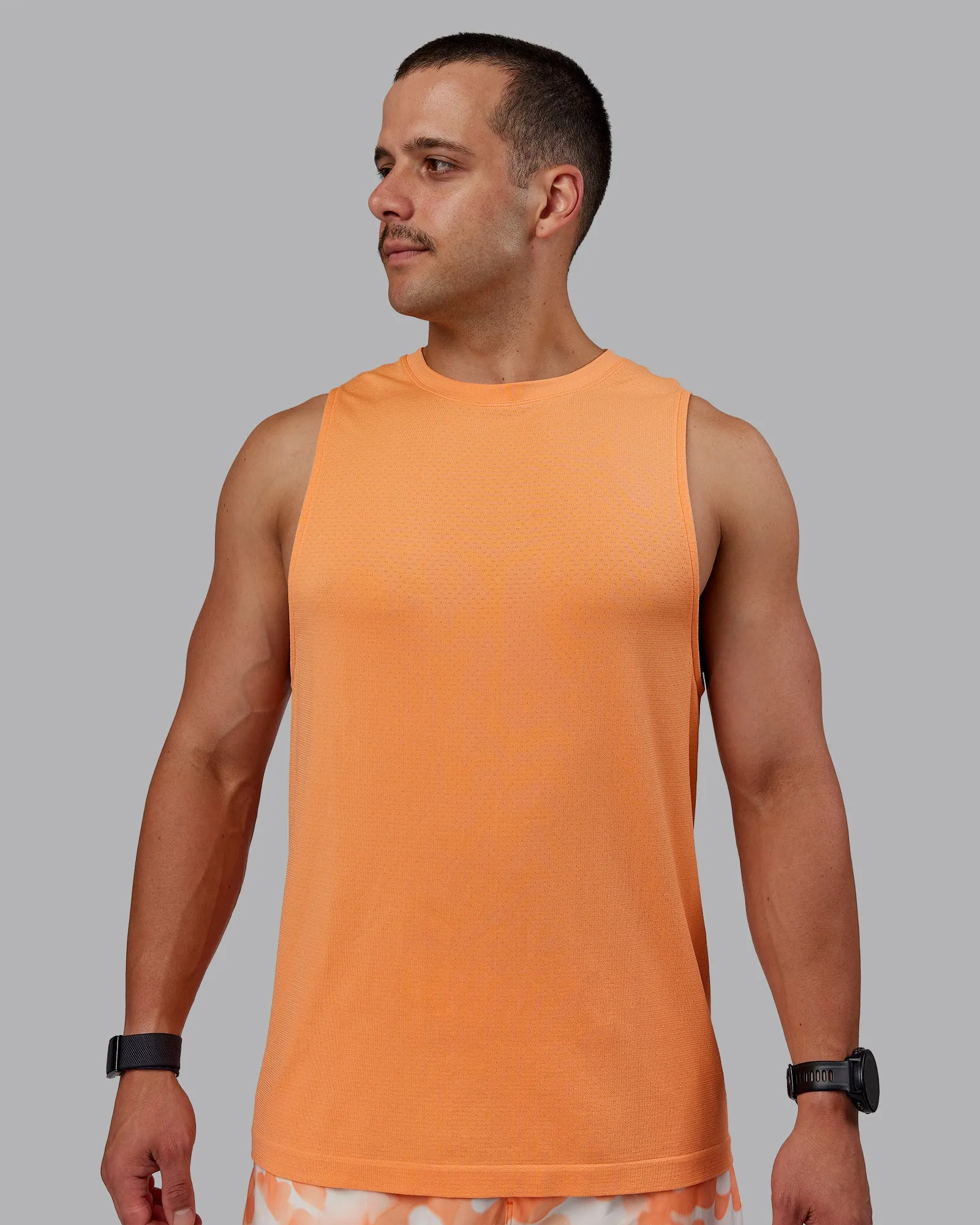 AeroFLX  Seamless Muscle Tank - Cantaloupe/Cantaloupe Marl