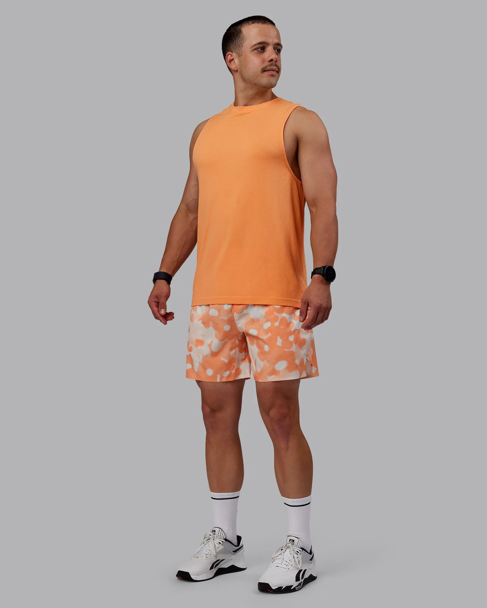 AeroFLX  Seamless Muscle Tank - Cantaloupe/Cantaloupe Marl