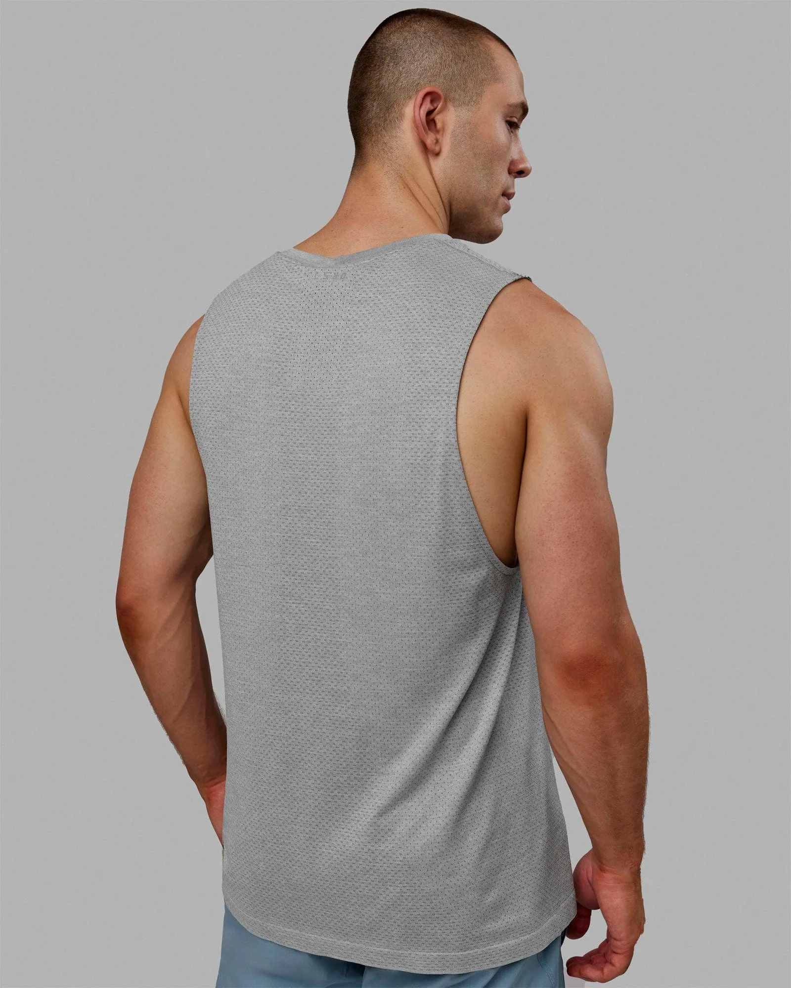 AeroFLX  Seamless Muscle Tank - Lt Grey Marl