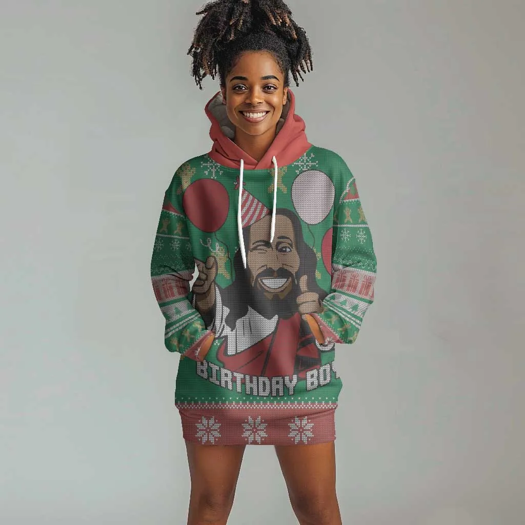 African Birthday Boy Jesus Hoodie Dress Afro Christmas DT03