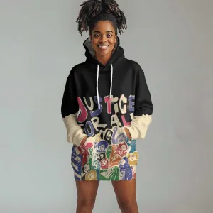 African Stand Firm Hoodie Dress Justice For All DT03
