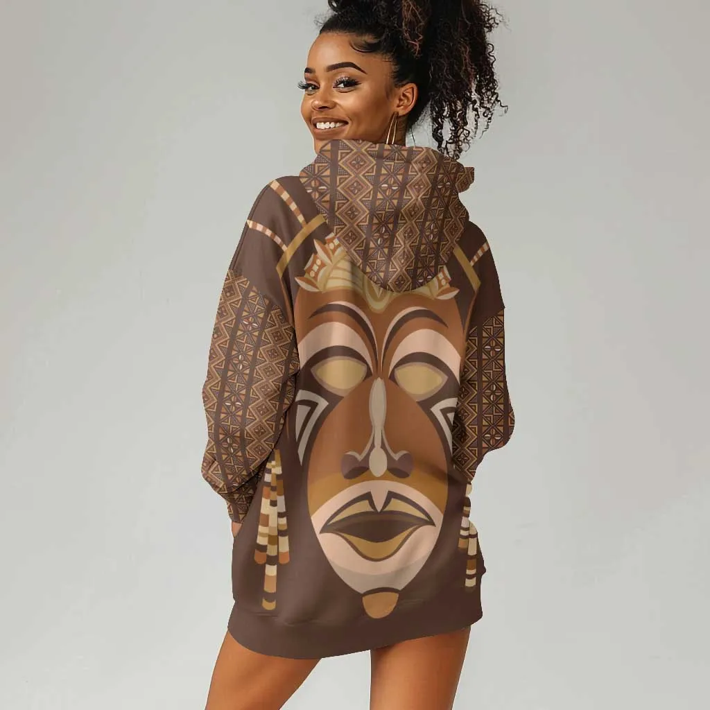 African Women Hoodie Dress Tribal Ethnic Mask DT02