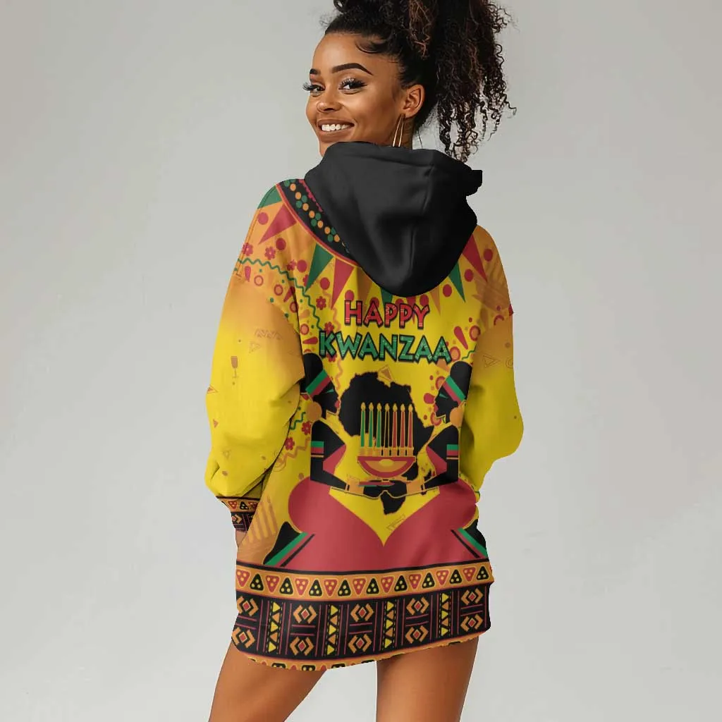 Afro-Americans Kwanzaa Hoodie Dress African Pattern LT15