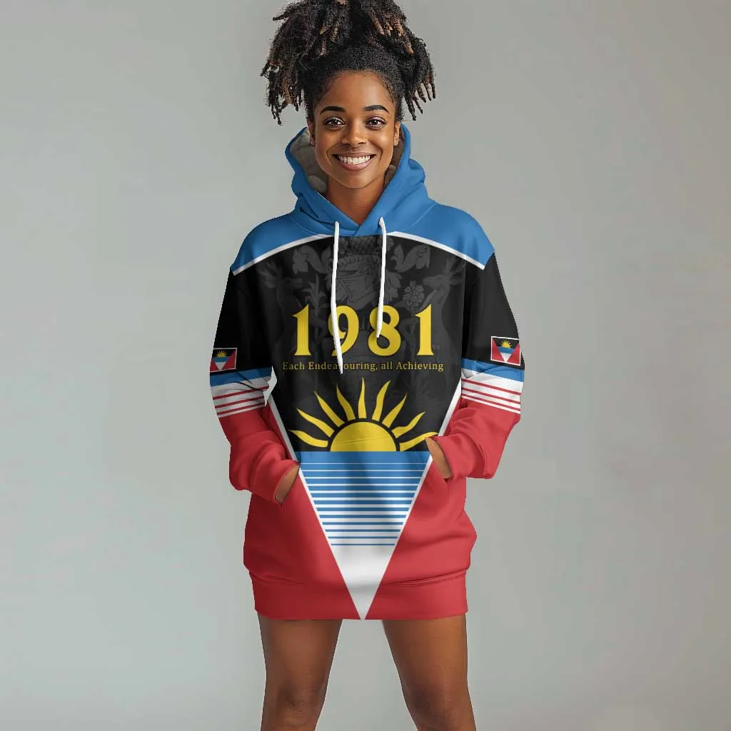 Afro-Antiguans and Barbudans 1981 Hoodie Dress Each Endeavouring All Achieving LT9