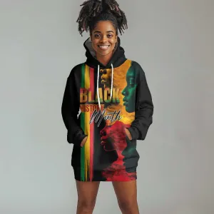 Afro - Black History Month Hoodie Dress Black Soul - I'm Black Every Month LT03