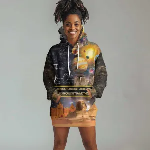 Afro Egyptian Pyramids Hoodie Dress Ancient African Achievements Galaxy DT04