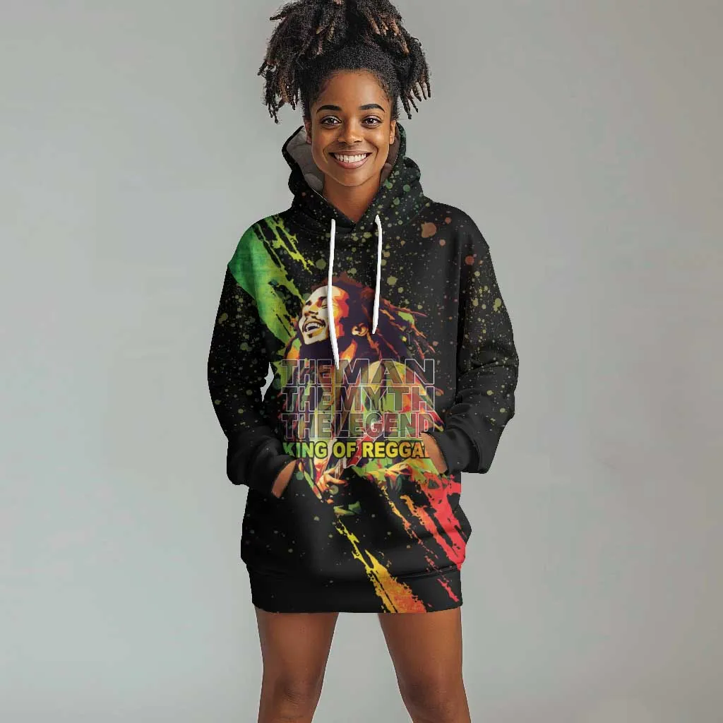 Afro Legend Bob Hoodie Dress One Love Heart Destiny LT05