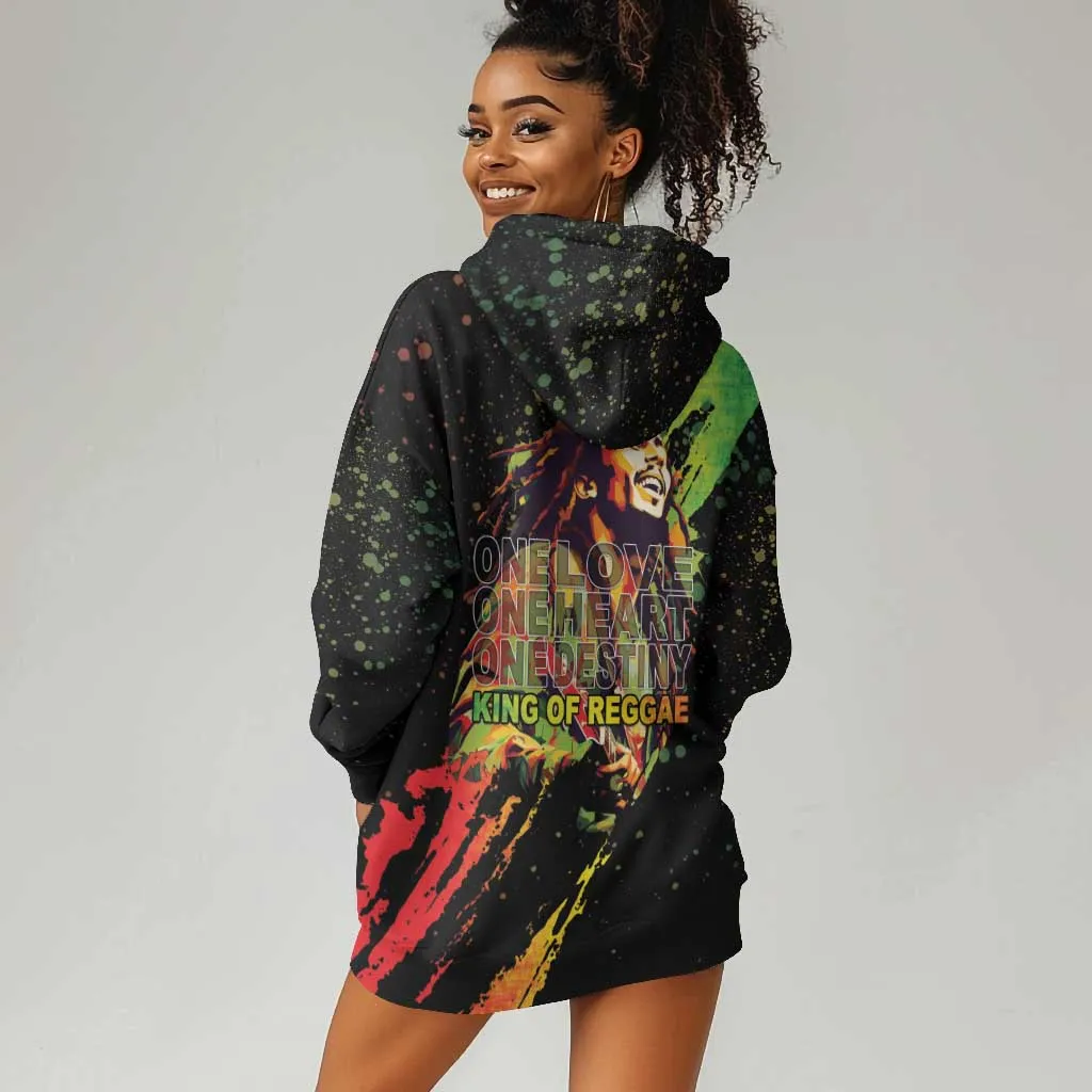Afro Legend Bob Hoodie Dress One Love Heart Destiny LT05