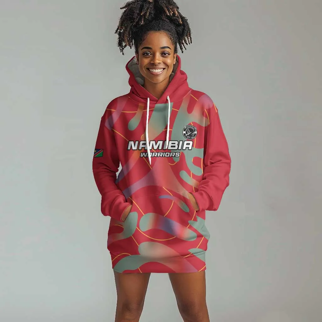 Afro Namibia Football Custom Hoodie Dress Go Namibia Warriors - Sporty Style LT15