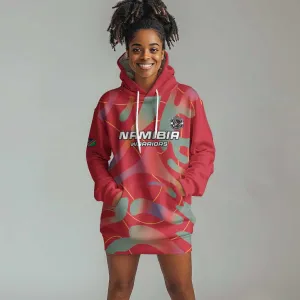 Afro Namibia Football Custom Hoodie Dress Go Namibia Warriors - Sporty Style LT15