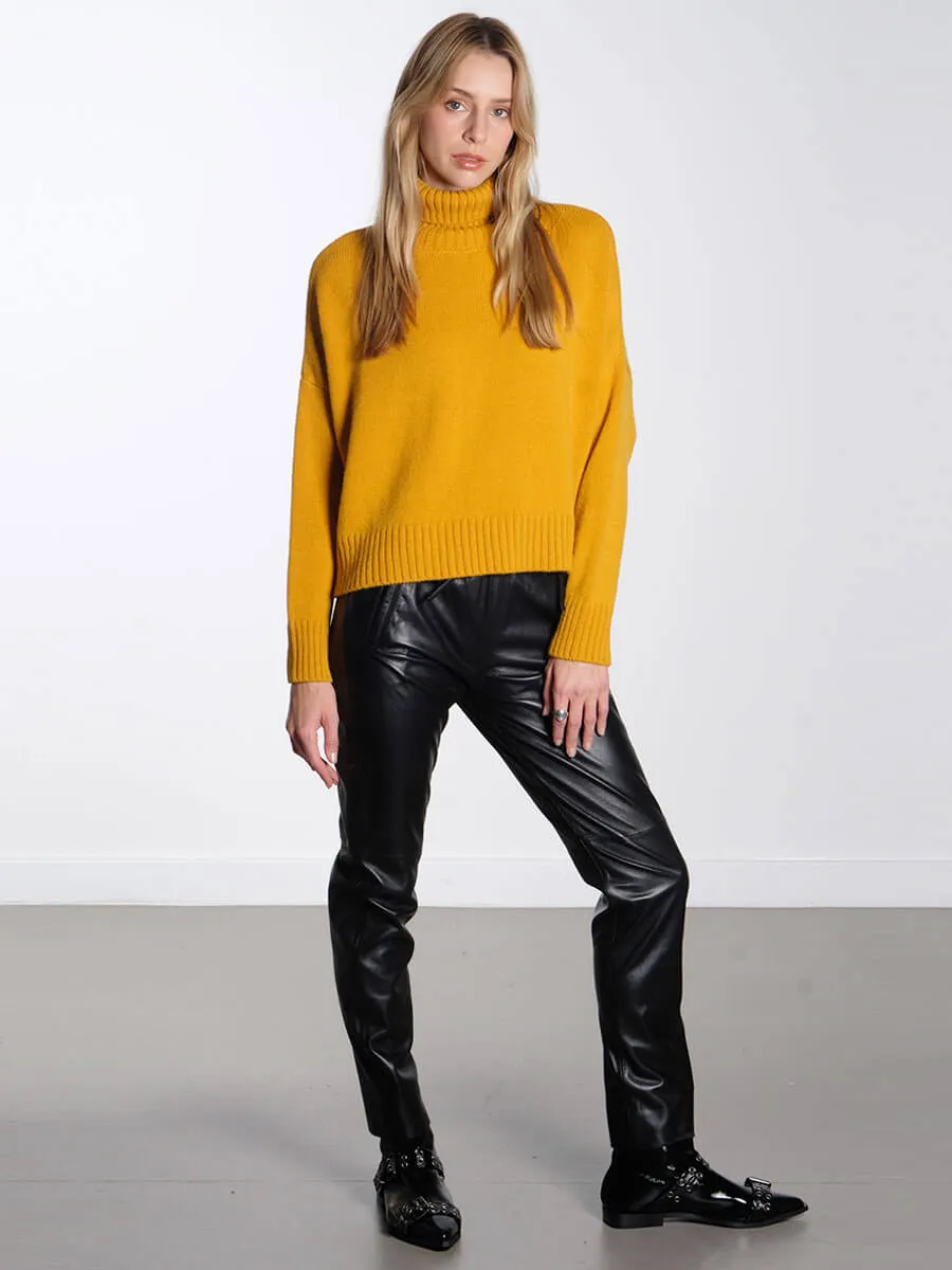 Aisha Rollneck Jumper - Amber