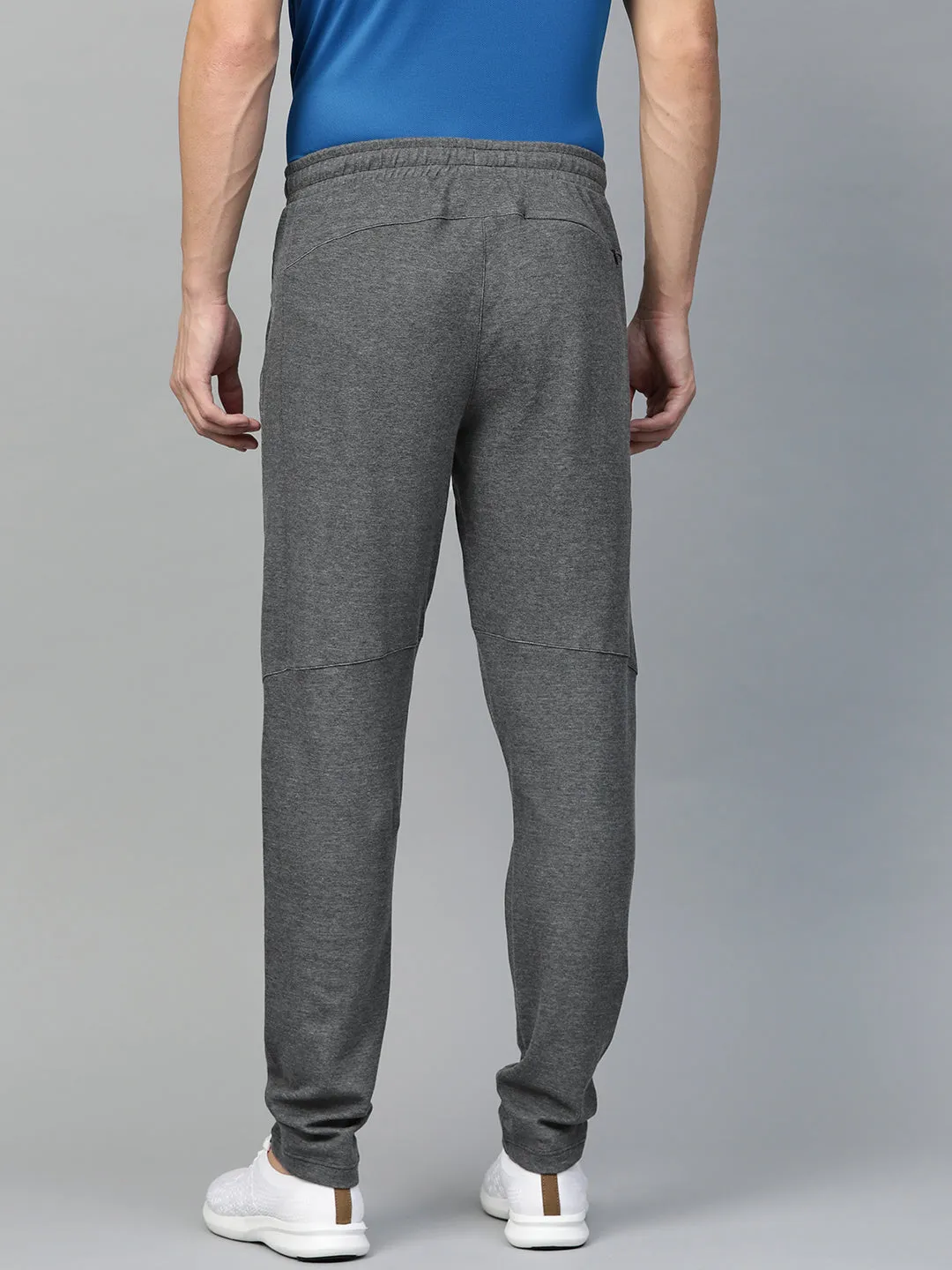 Alcis Men Charcoal Grey Solid Track Pants