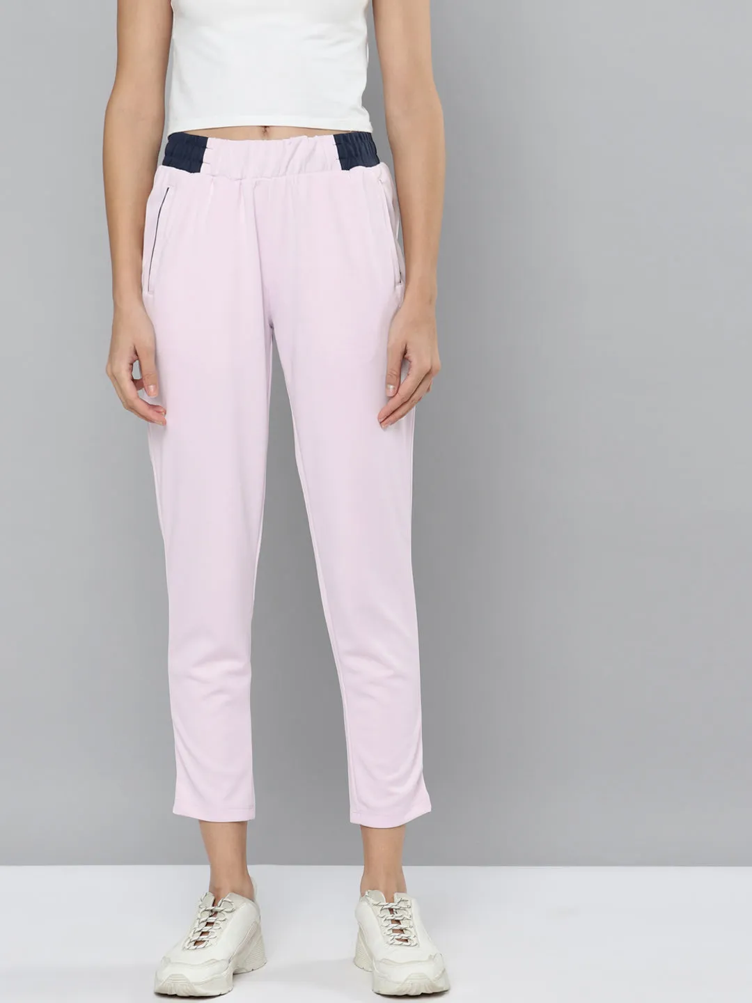 Alcis Women Lilac Solid Slim Fit Track Pants