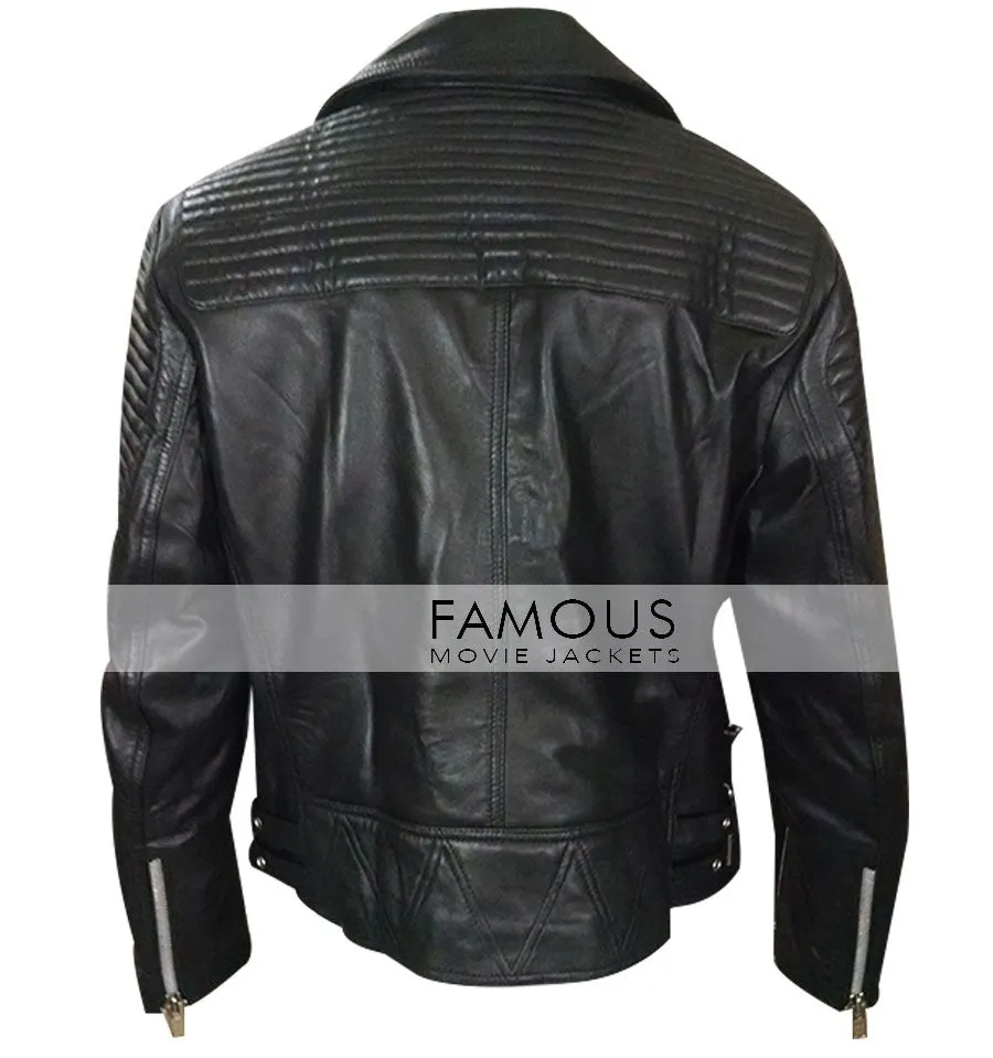 Ali Larter Quilted BIker Black Jacket