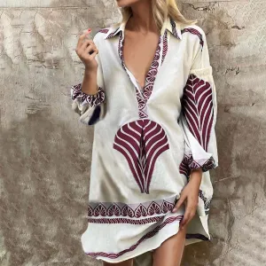 Amelia - Cotton and linen T-shirt dress