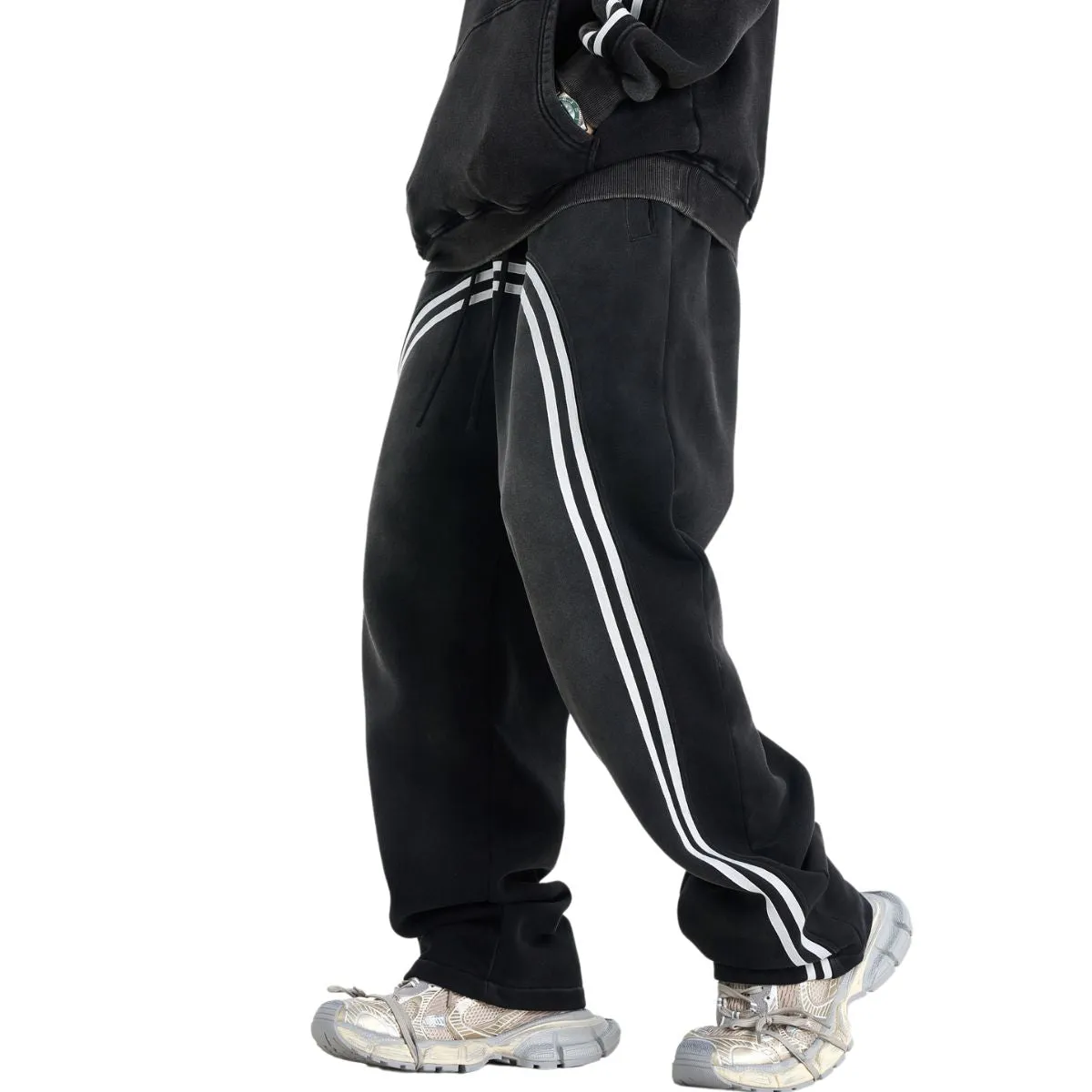 Arc Stripe Thick Baggy Sweatpants