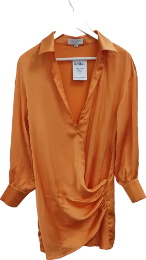 Aria Cove Orange Jessica Shirt Dress UK 8