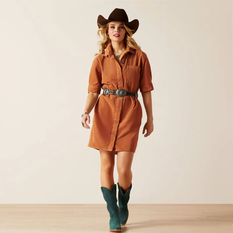Ariat Women's Corduroy Dress Khaki/Camel