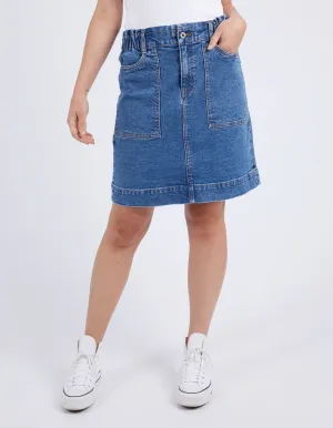 ATLAS DENIM SKIRT || DARK BLUE