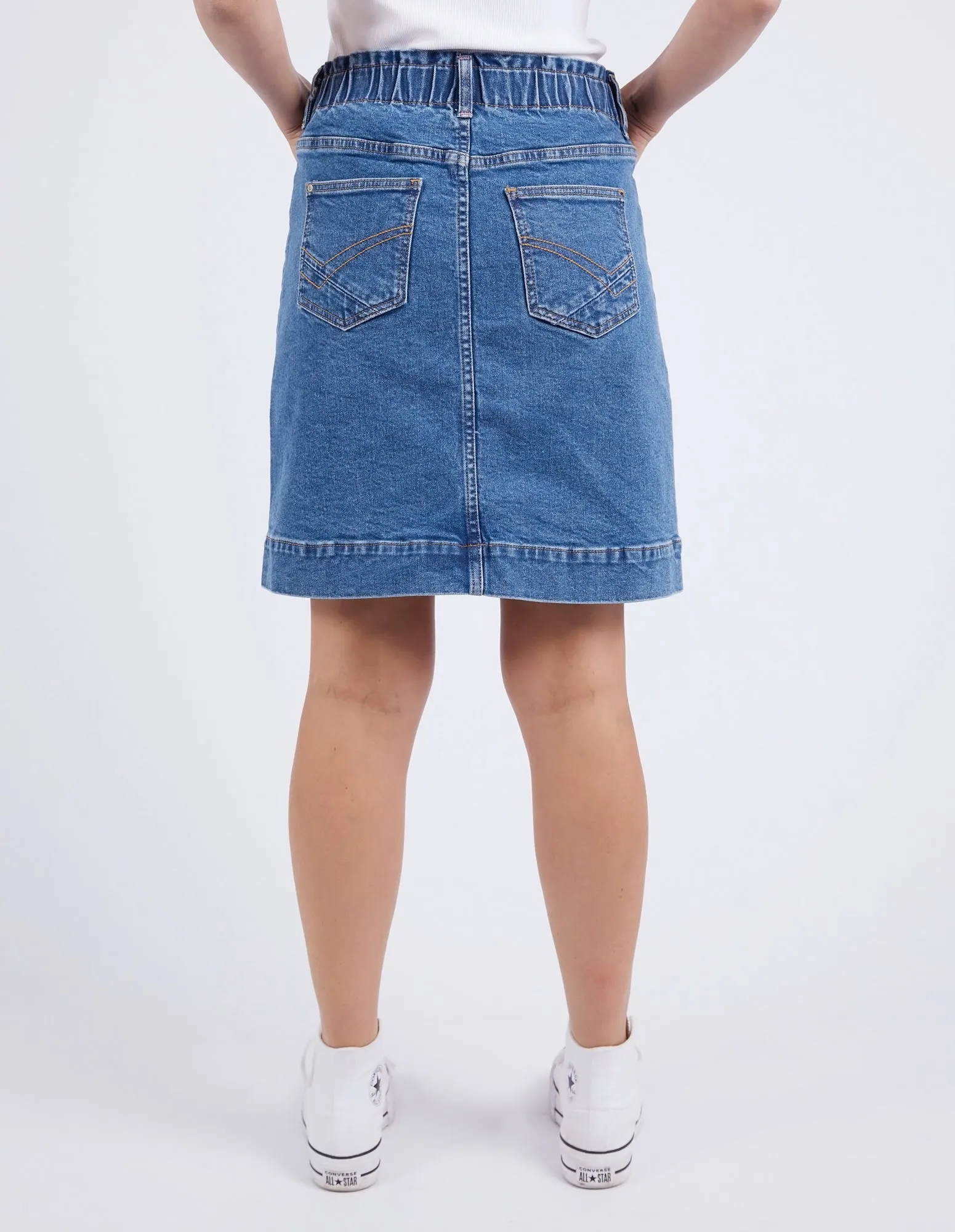 ATLAS DENIM SKIRT || DARK BLUE