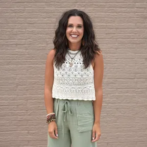 Back Button Crochet Top