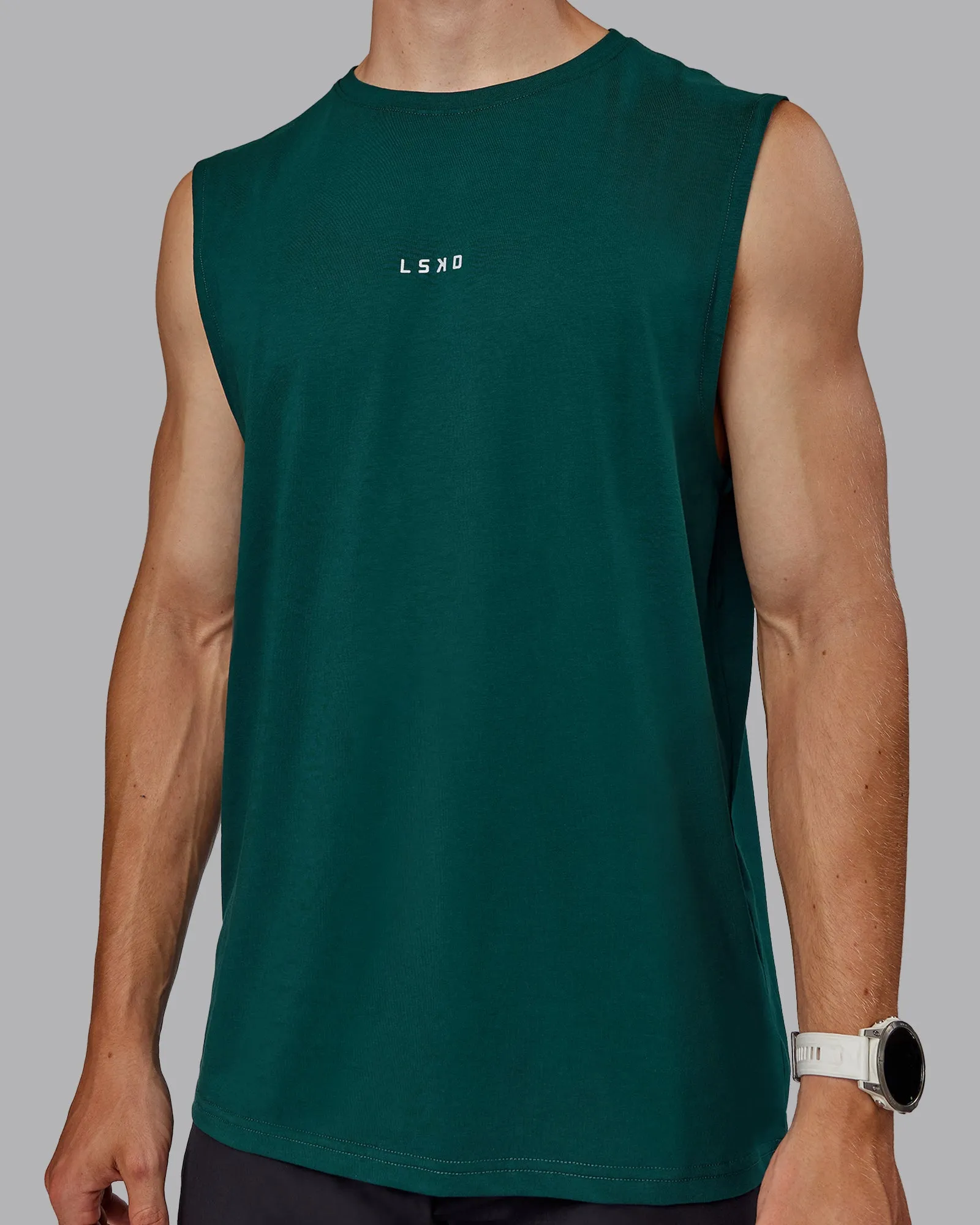 Base FLXCotton Tank - Dark Moss