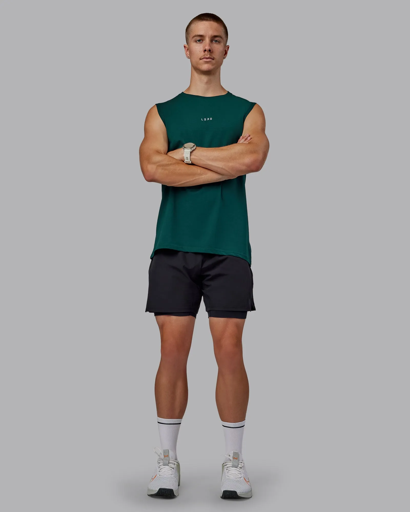 Base FLXCotton Tank - Dark Moss
