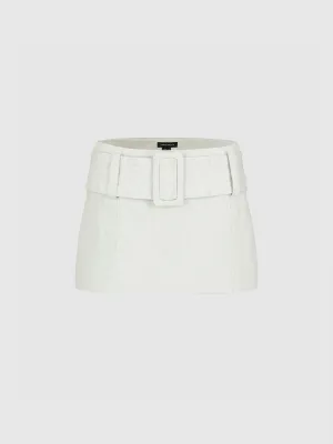 Belted Denim Skirts