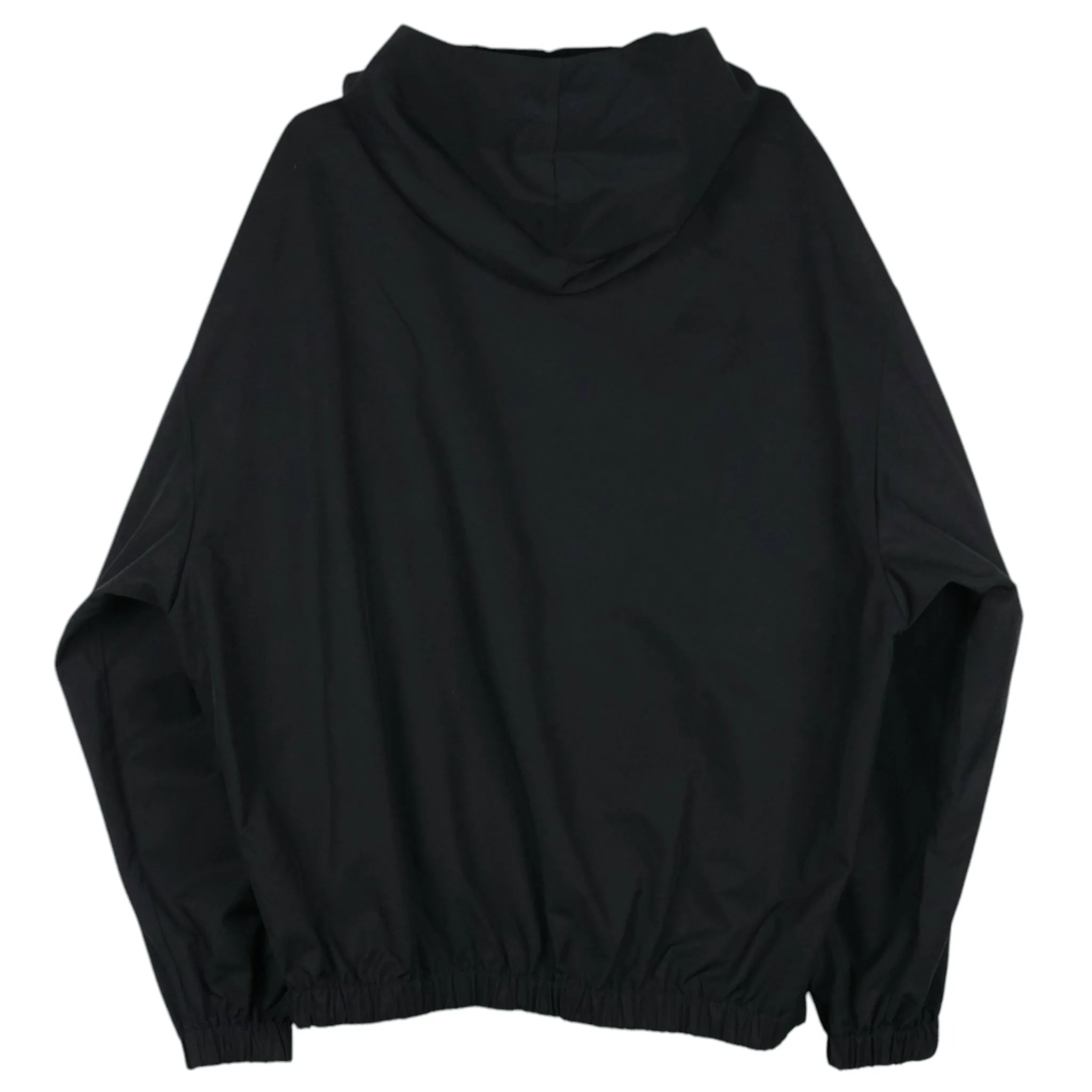 BLACK MENS TRACK HOODIE WINDBREAKER / BLACK