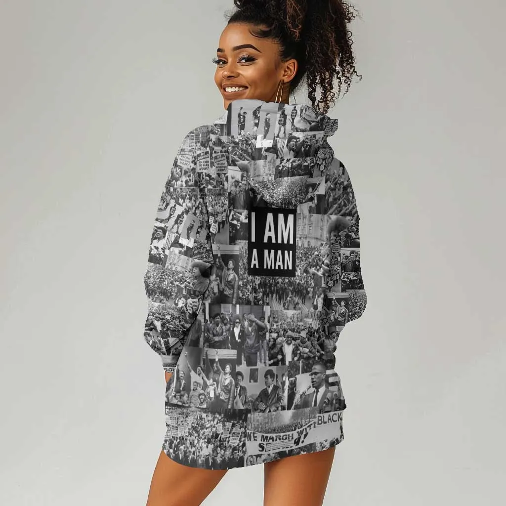 Black Power Hoodie Dress African American Culture DT02