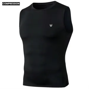 Black Sleeveless Compression Tank
