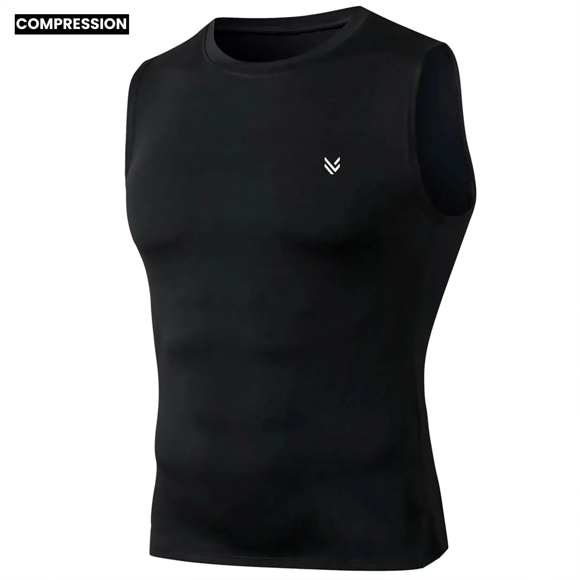 Black Sleeveless Compression Tank