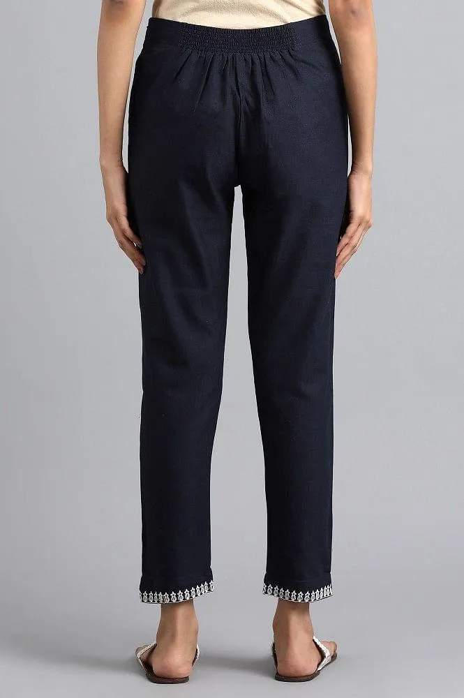 Blue Slim Fit Pants