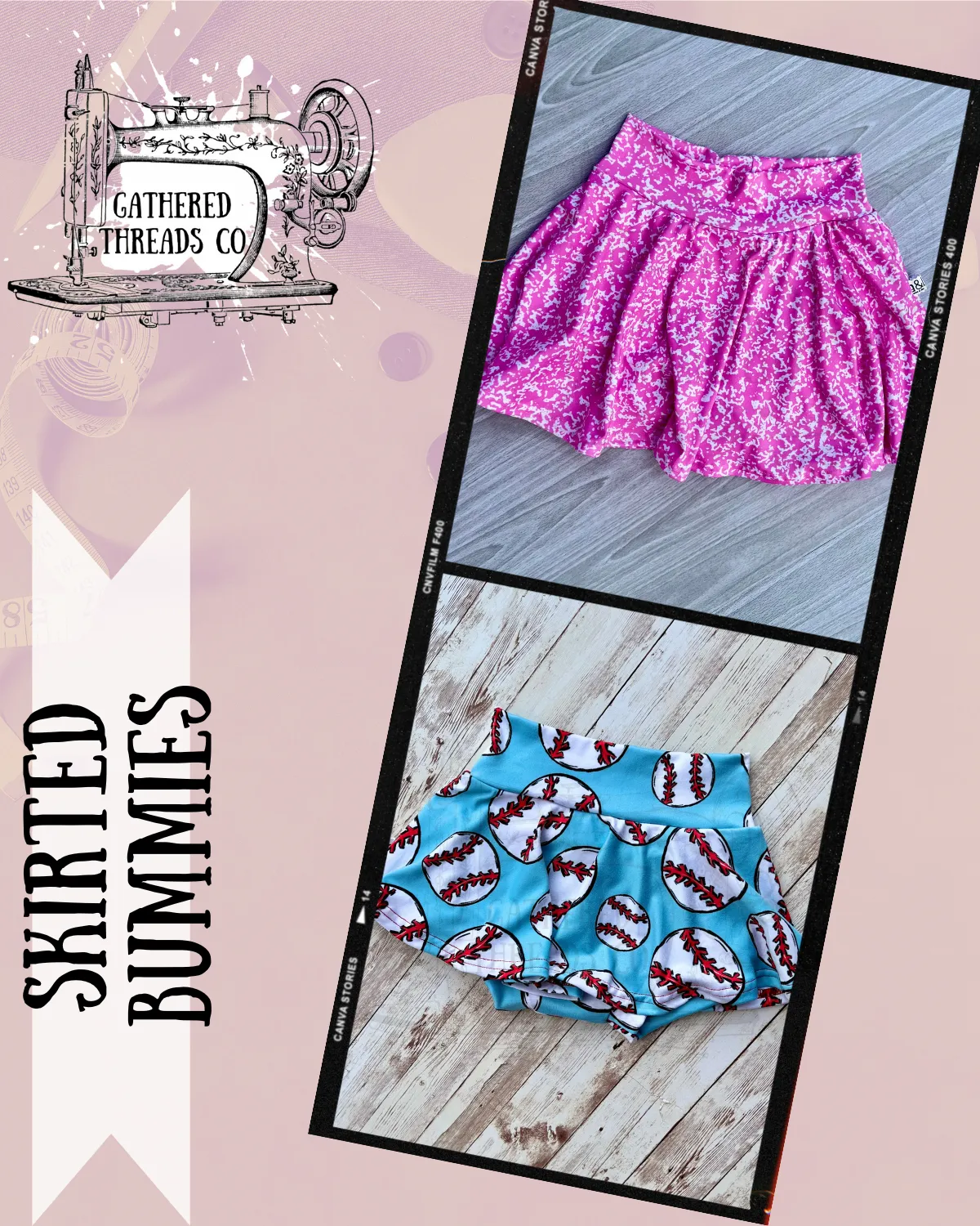 Blue Smiley Flags Skirts