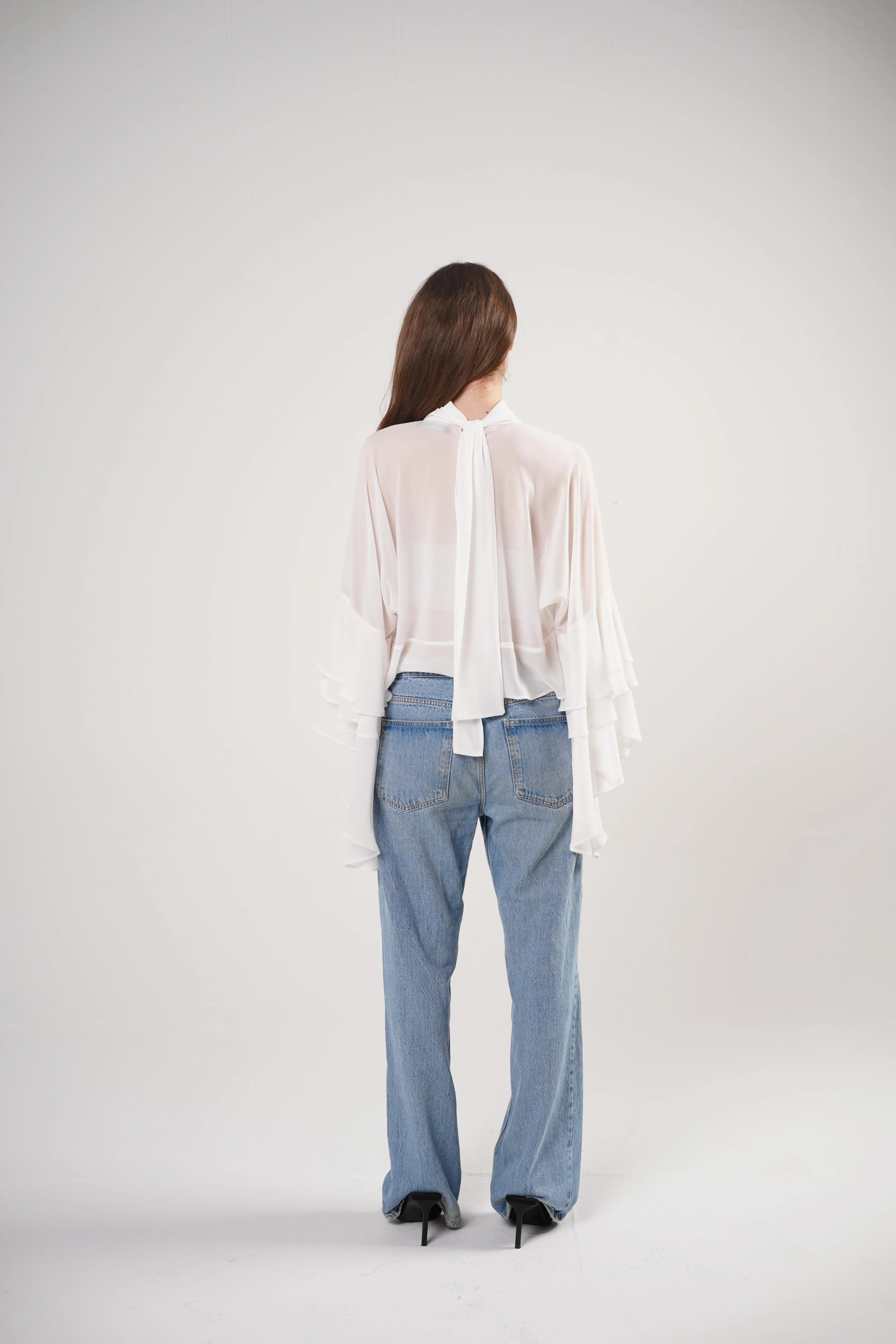 Boho Chic Blouse in Pristine White