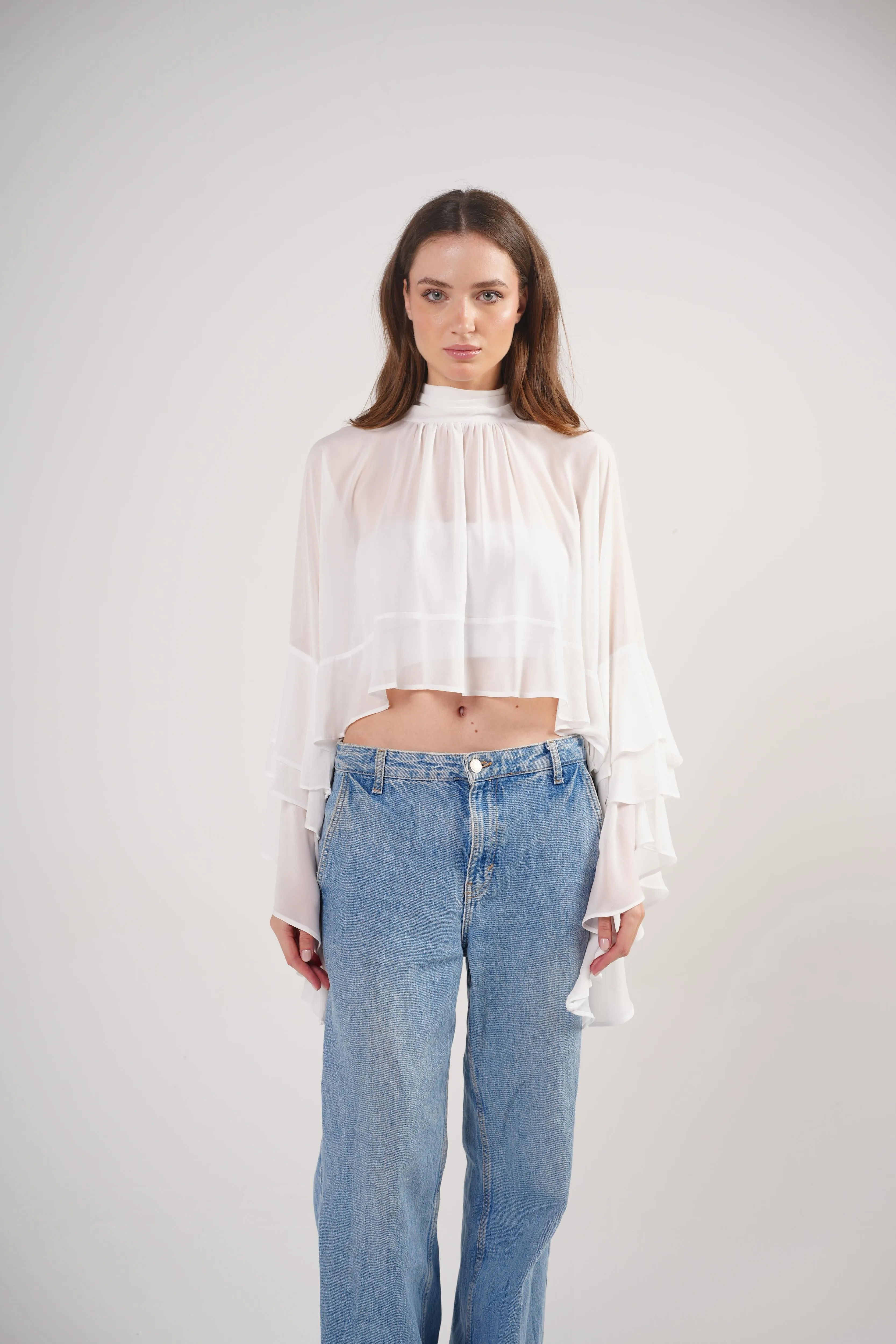 Boho Chic Blouse in Pristine White