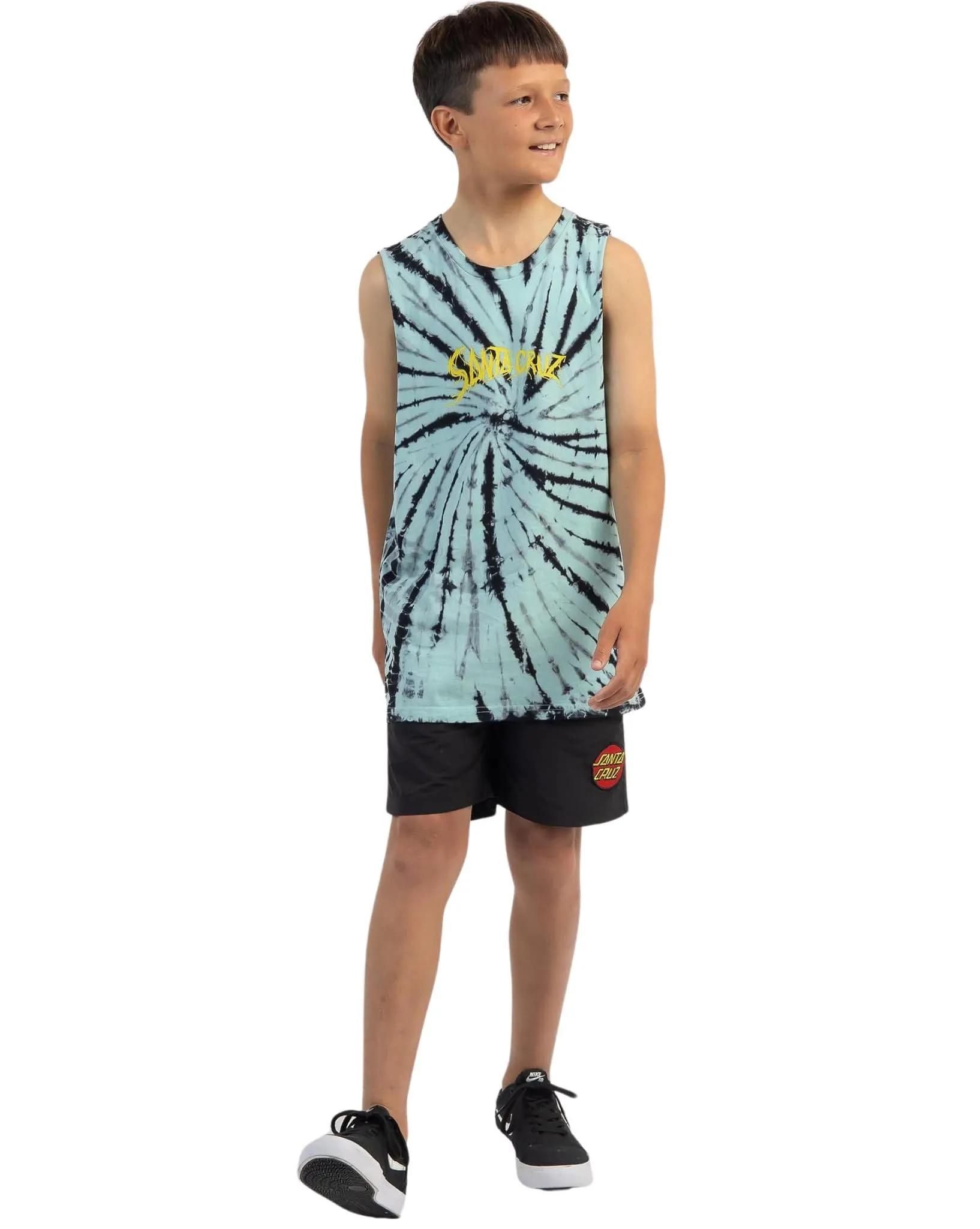 Boys Bone Slasher Tie Dye Muscle