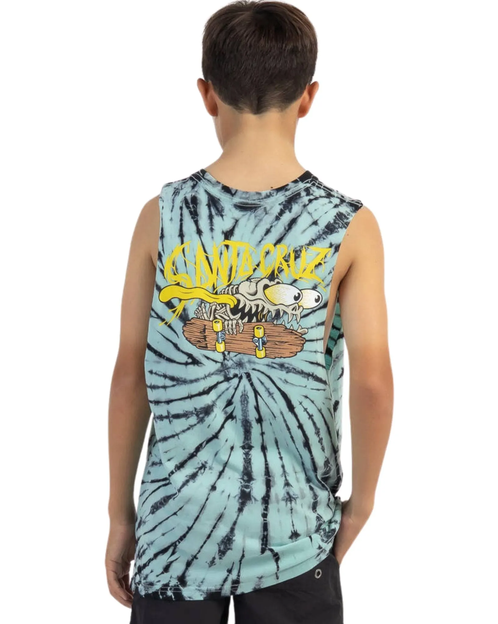 Boys Bone Slasher Tie Dye Muscle