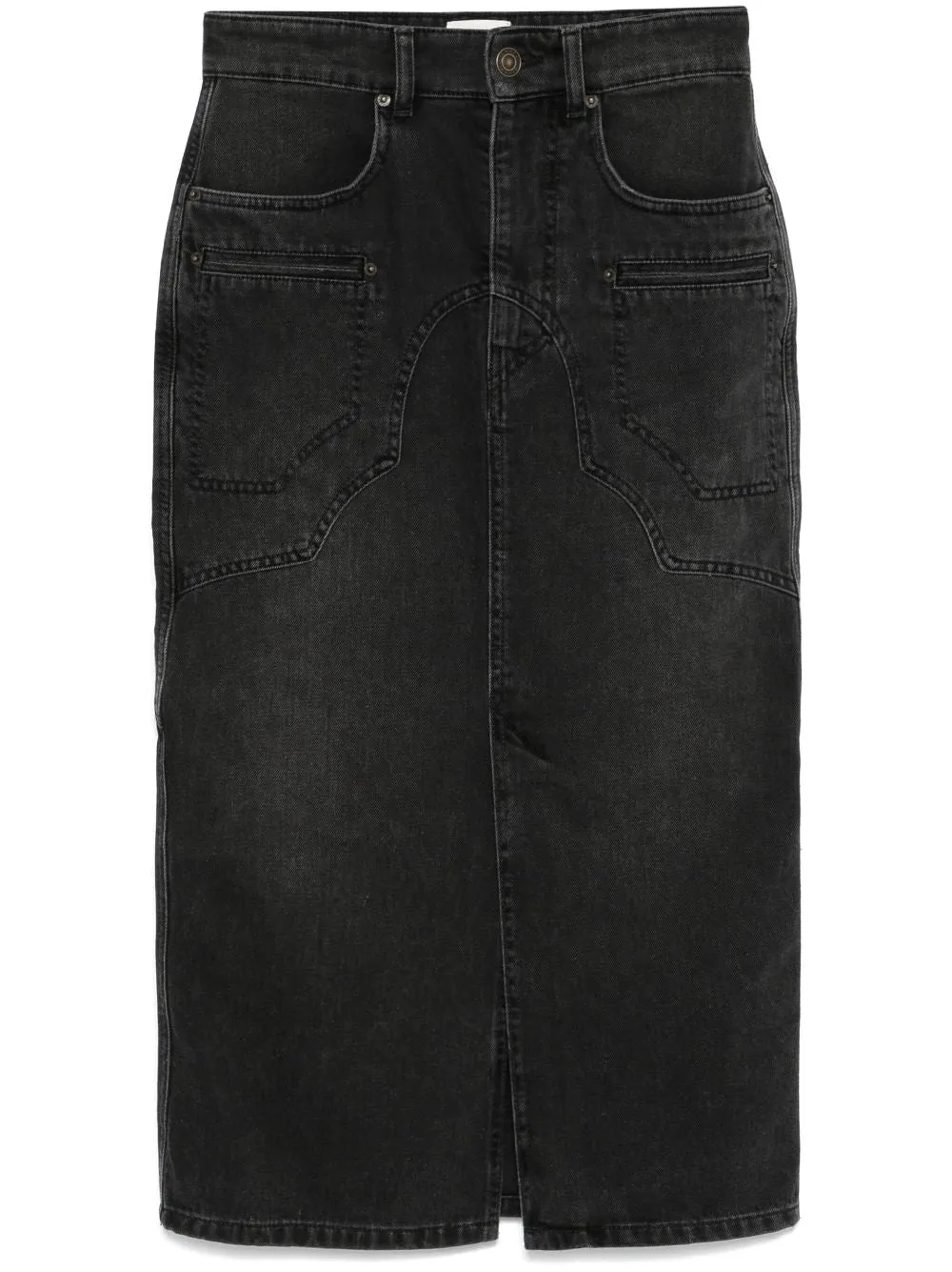 Britt denim midi skirt