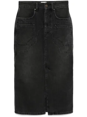 Britt denim midi skirt