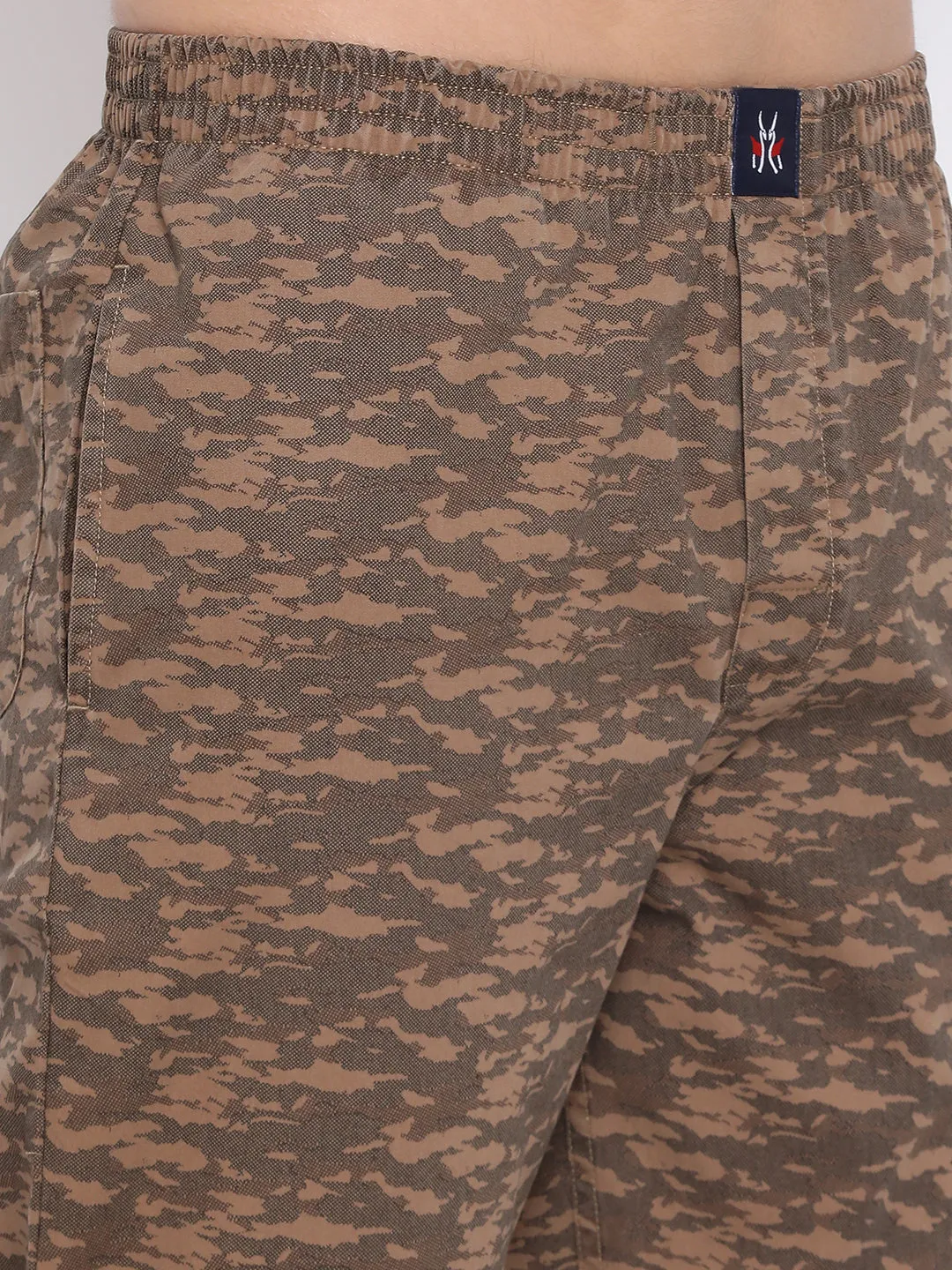 Brown Printed Slim fit Lounge Pants