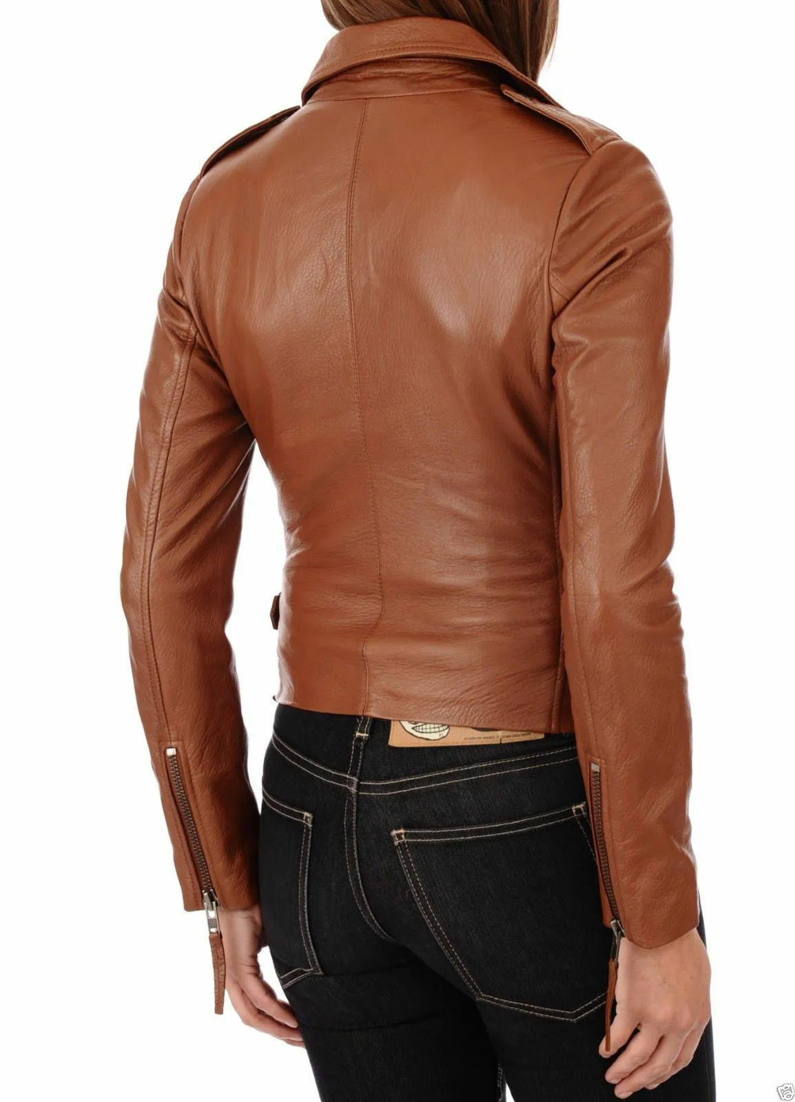 Brown Women's  Leather Jacket .Designer Leather Jackets 2021