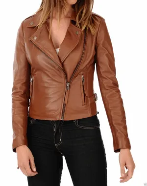 Brown Women's  Leather Jacket .Designer Leather Jackets 2021