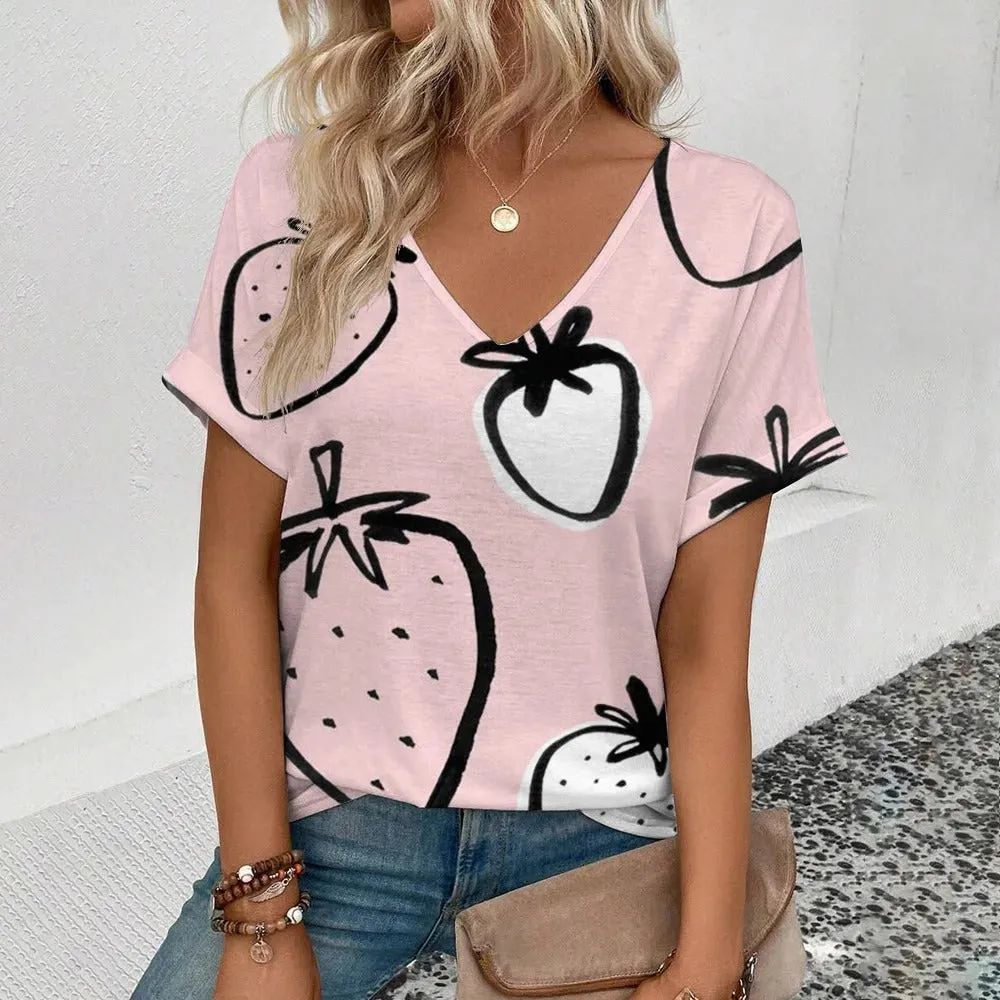Bruenton® | Modern T-Shirt With Fruit Print