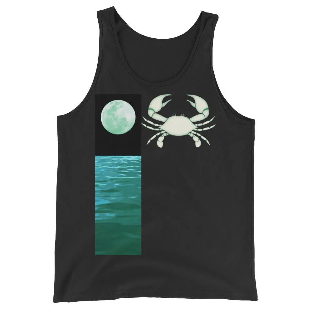 CANCER TANK TOP - Zodiac Element and Ruling Planet Design - Sleeveless Shirt for Men and Women (Unisex)
