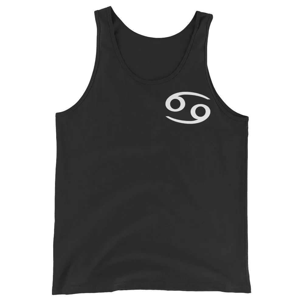 CANCER TANK TOP - Zodiac Glyph Design - Sleeveless Shirt for Men and Women (Unisex)