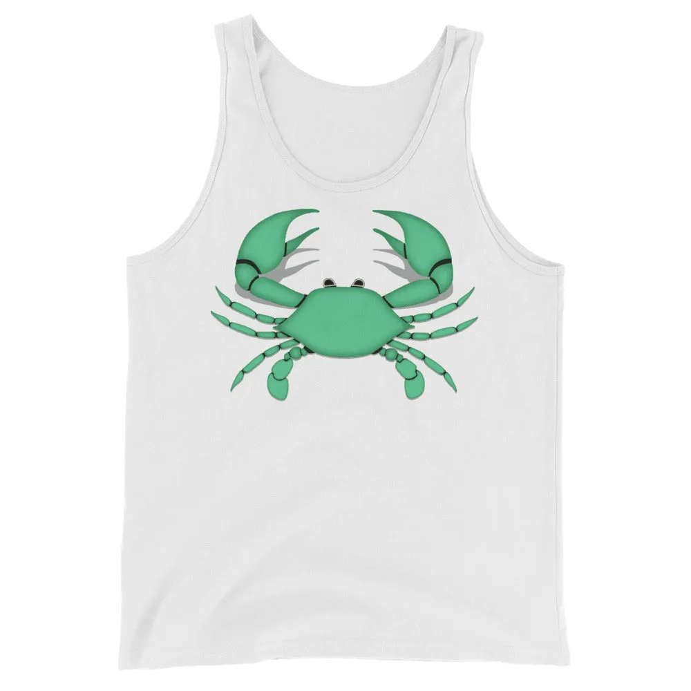 CANCER TANK TOP - Zodiac Symbol - Green Crab Graphics - Sleeveless Shirt for Men and Women (Unisex)