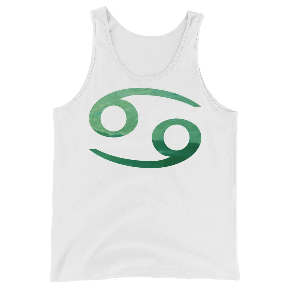 CANCER TANK TOP - Zodiac Symbol Text Design - Sleeveless Shirt for Men and Women (Unisex)